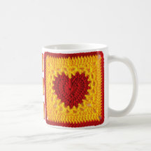 Hart Granny Square Coffee Mok
