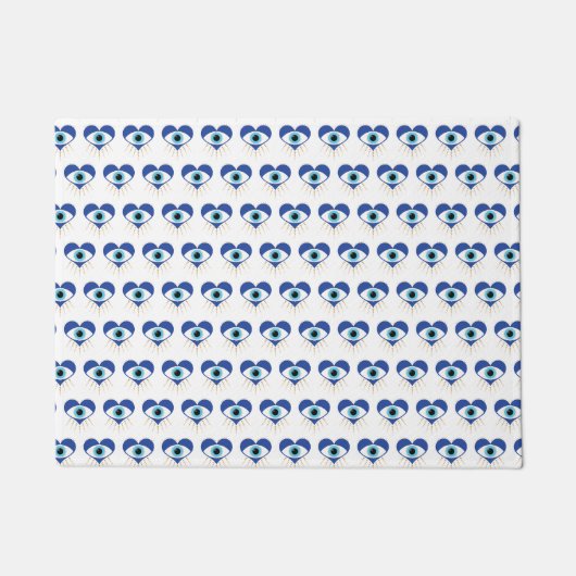 Hart Grieks Evil Eye Deurmat (Voorkant)