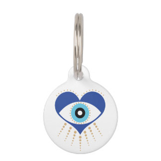 Hart Grieks Evil Eye Huisdierpenning