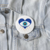 Hart Grieks Evil Eye Ronde Button 7,6 Cm (In situ)