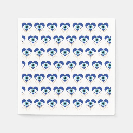 Hart Grieks Evil Eye Servet (Voorkant)