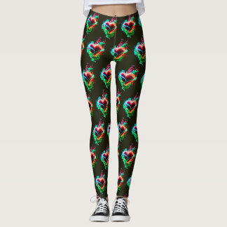 Hart Groen Van Jaloezie Op Aangepaste Moderne Leggings