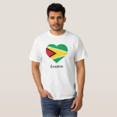 Hart - Guyana-vlag T-shirt (Voorkant volledig)
