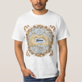 Hart Handen aangepaste bruiloft T-shirt