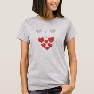 Hart + Hart = Liefde Funky T-shirt Top