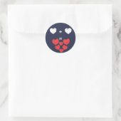 Hart + Hart = Liefde Sticker (Tas)