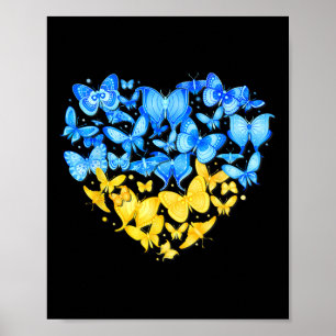 Hart Hart Oekraine Vlinder Oekraine Zonnebloem 1 Poster