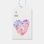 Hart Harten Tekenen Custom Gift Labels Cadeaulabel (Voorkant)