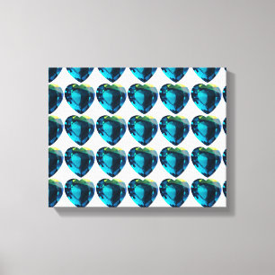 Hart Hemelsblauw Canvas Afdruk