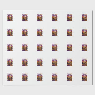 Hart Het is altijd Halloween Heks Ketel Boom Koe Cadeaupapier