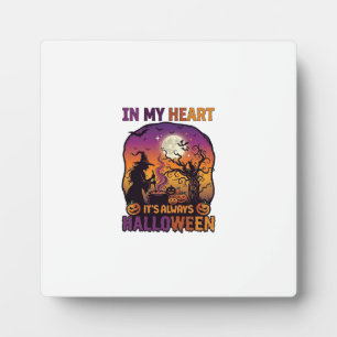 Hart Het is altijd Halloween Heks Ketel Boom Koe Fotoplaat
