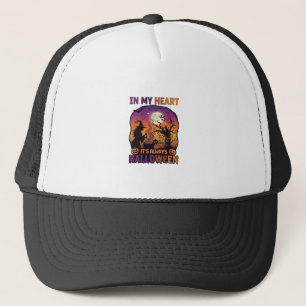 Hart Het is altijd Halloween Heks Ketel Boom Koe Trucker Pet