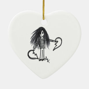 Hart het van het Meisje van het ornament Zwarte &