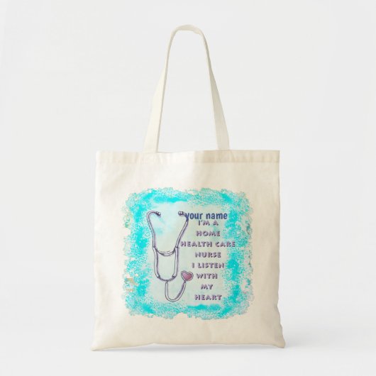 Hart Home Gezondheidszorg aangepaste verpleegkundi Tote Bag (Voorkant)
