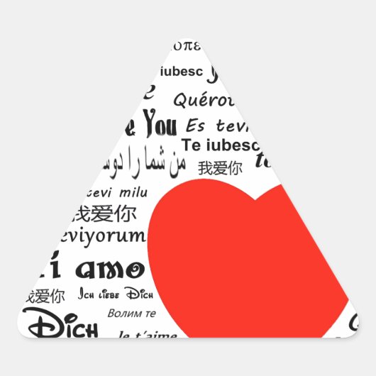 hart hou van je driehoek sticker (Voorkant)