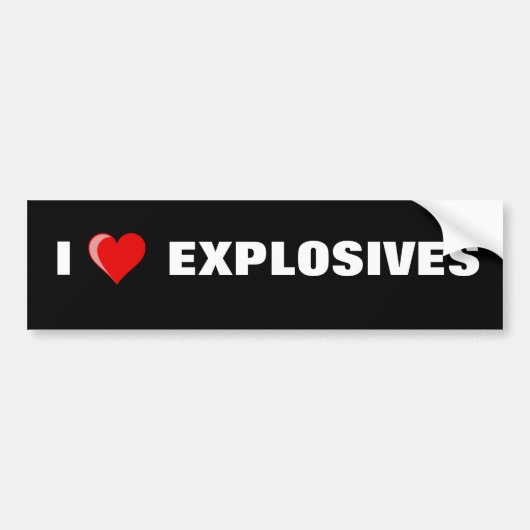 hart, I, EXPLOSIEVEN Bumpersticker (Voorkant)