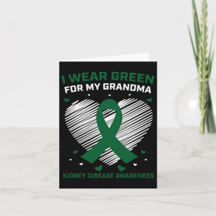 Hart Ik Draag groen voor mijn oma nierziekte A Kaart