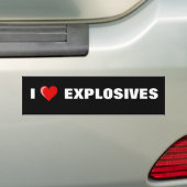hart, ik, EXPLOSIEVEN Bumpersticker (Op auto)