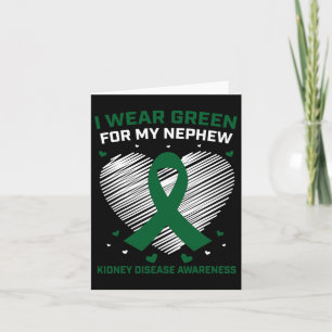 Hart Ik heb groen Draag voor mijn neefje nierziekt Kaart