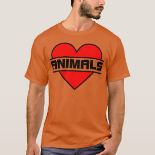 Hart Ik hou echt van dieren liefde voor DIEREN gif T-shirt