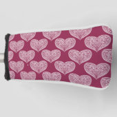 Hart in Bourgogne Golf Head Hoesje Golfheadcover (Voorkant)