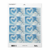 Hart in de wolken, Blue Sky Romantic Love Etiket (Full Sheet)