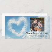 Hart in de wolken, Blue Sky Romantic Love Save The Date (Voorkant / Achterkant)