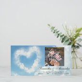 Hart in de wolken, Blue Sky Romantic Love Save The Date (Staand voorkant)