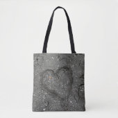 Hart in de Zand Canvas tas (Voorkant)