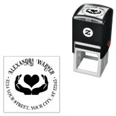 Hart in Handen Naam Retouradres Zelfinktende Stempel (In situ)