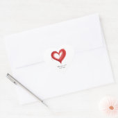 Hart in hart, personaliseer met je eigen tekst, hart sticker (Envelop)