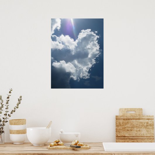 Hart in het Sky-Poster (1) Poster (Keuken)