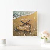 Hart in het Uitzicht van de Zandbeug Tropische Oce Vierkante Klok (Huis)