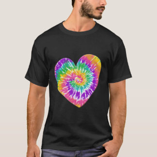 Hart in kleurstof t-shirt