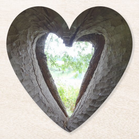Hart in Onderzetter met boomklep (Voorkant)
