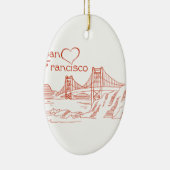 Hart in San Francisco Keramisch Ornament (Rechts)