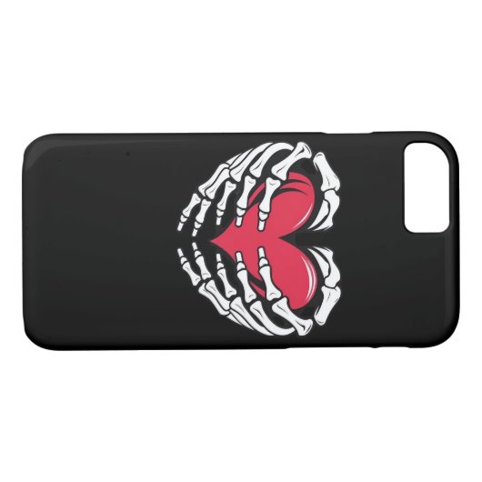 Hart in skeletale handen Klassiek Case-Mate iPhone Case (Achterkant (Horizontaal))