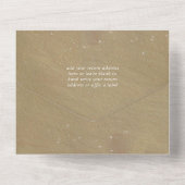 Hart In Zand Monogram Strand Trouwfeest All In One Uitnodiging (Achterkant)