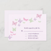 Hart is een Flutter RSVP (lila) (Voorkant / Achterkant)