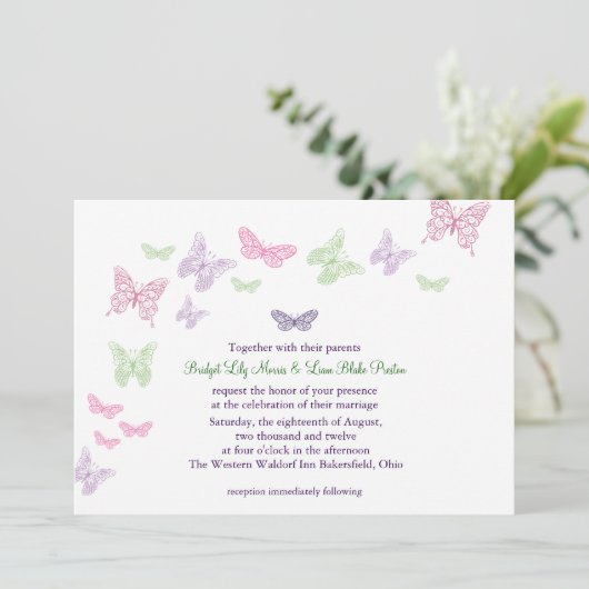 Hart is een uitnodigende uitnodiging voor een Flut (Staand voorkant)