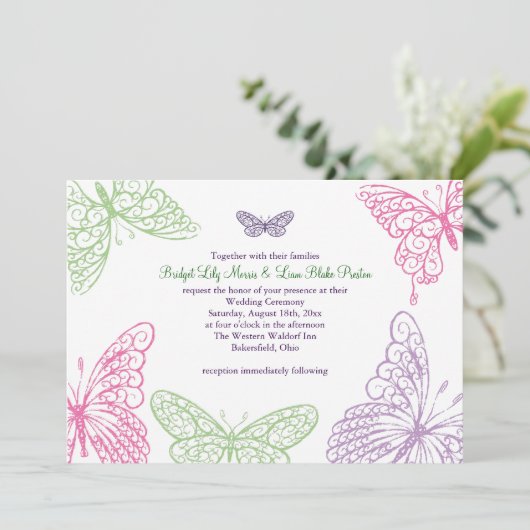 Hart is een uitnodigende uitnodiging voor een Flut (Staand voorkant)