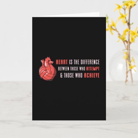 Hart is het verschil beachvolleybalspeler kaart (Gele Bloem)