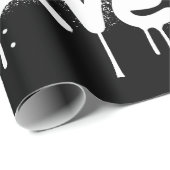 Hart karakter met dode ogen en glimlach gespoten cadeaupapier (Rol Hoek)