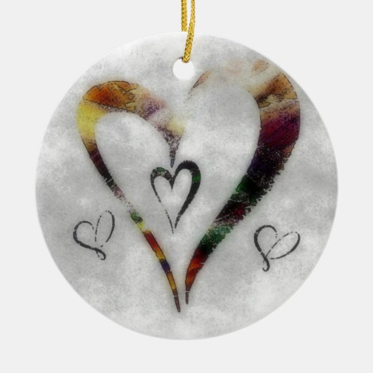 hart keramisch ornament (Voorkant)