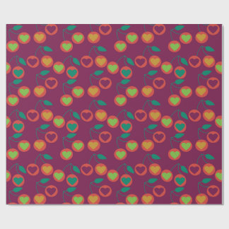 hart kersen magenta cadeaupapier