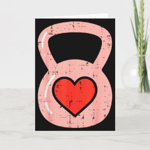 Hart Kettlebell Gym Fitness Valentijnsdag Mannen V Kaart