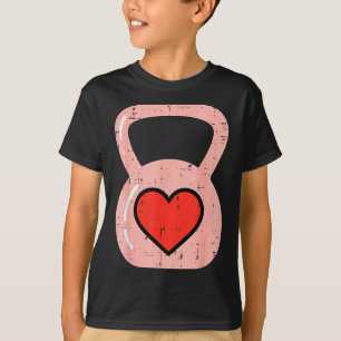 Hart Kettlebell Gym Fitness Valentijnsdag Mannen V T-shirt