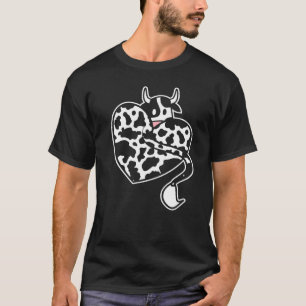 Hart Koe Patroon Boerderij Boer Vrouwen Meisjes T-shirt
