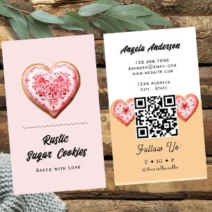 Hart Koekje Trendy QR-code en Website Visitekaartje