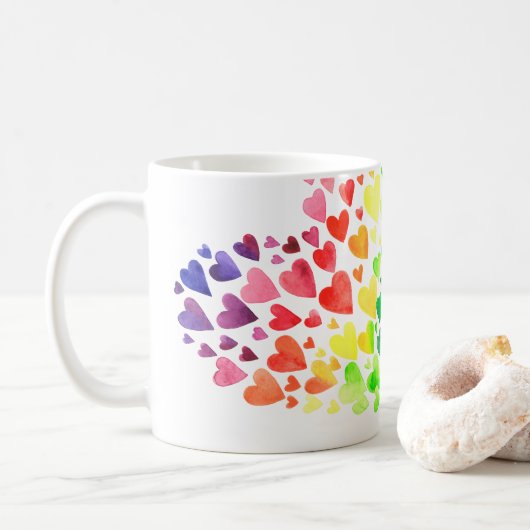 hart koffiemok (Met donut)